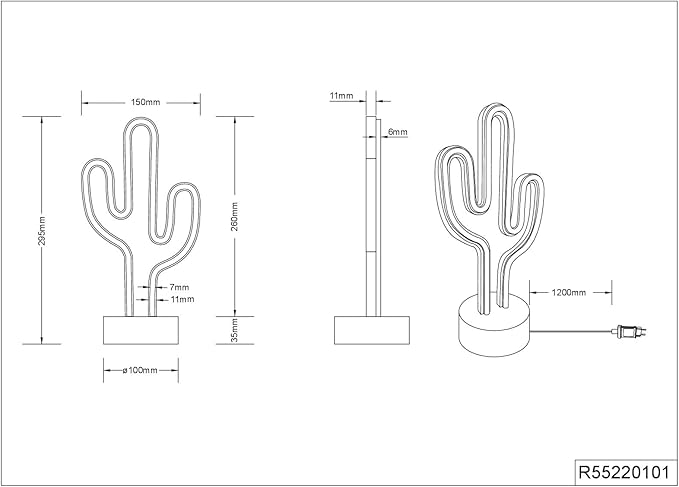 Lampe LED CACTUS Marque RL – Image 4