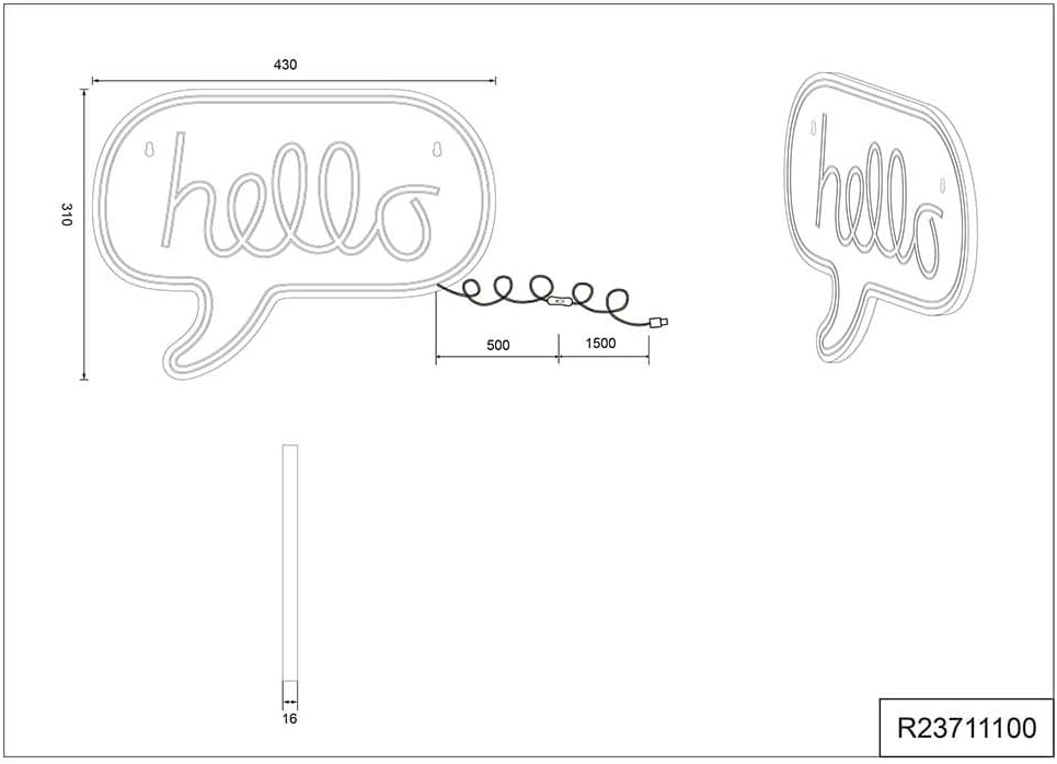 Applique LED HELLO Marque RL – Image 4
