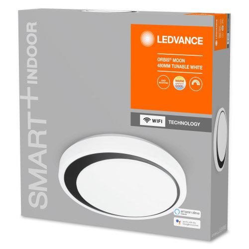 LEDVANCE Wifi SMART+ Orbis Moon Plafonnier LED Blanc 48cm 32W / 3000-6500K Noir – Image 3