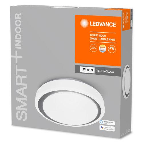 LEDVANCE Wifi SMART+ Orbis Moon Plafonnier LED Blanc 38cm 24W / 3000-6500K Gris – Image 2