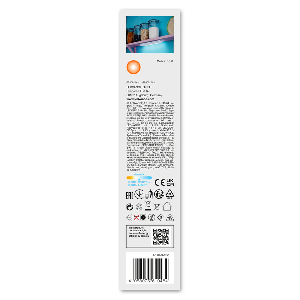 LEDVANCE LINEAR LED LUMIÈRE D'ARRIÈRE MOBILE 25,6cm, lampe alimentée par batterie USB capteur 1,1W / 4000K blanc froid – Image 6